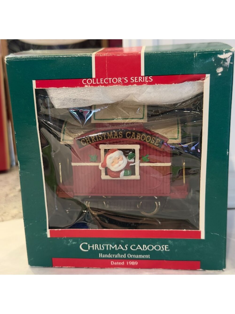 1989 Hallmark Christmas Caboose Here Comes Santa #11 Keepsake Ornament QX458-5
